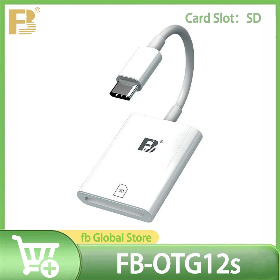 FB-OTG12s Card Reader SD Card Type-C Interface Data Transfer Photo Reading without APP for Android Device Camera iPad Pro