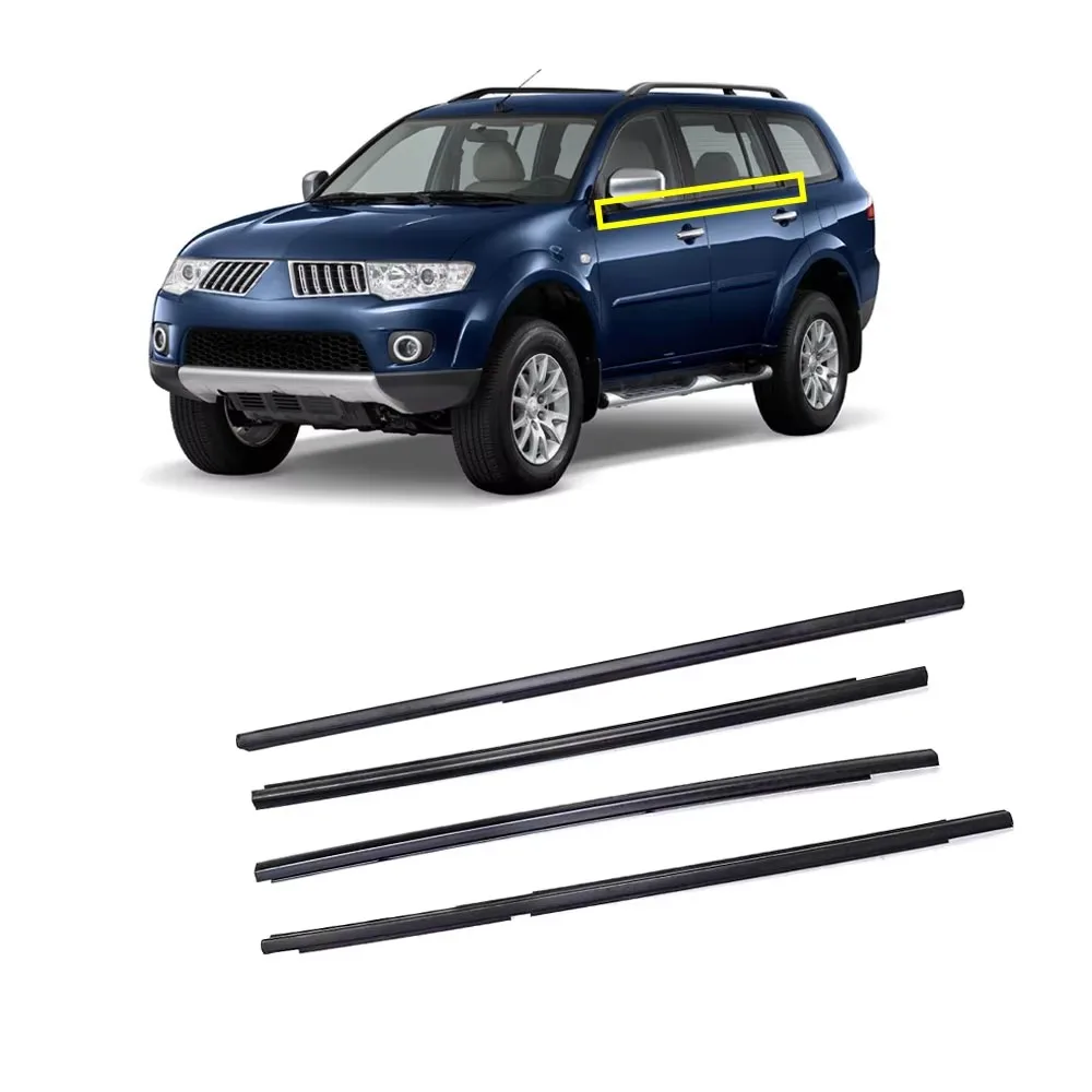 

4 Pieces Outside Windows Glass Rubber for Pajero Sport 2nd KH MN117612 Sealing Pedal for Montero KG Weather Strip 5757a336