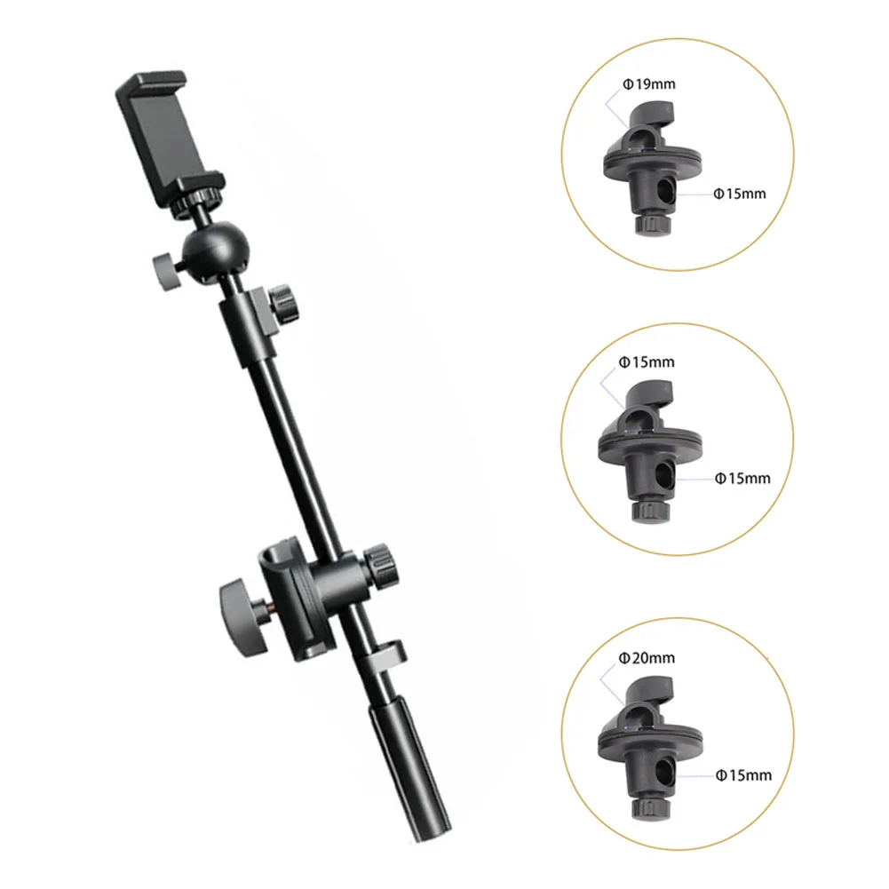 1PC 55CM Rotating Microphone Stand Arms Mic Clip Phone Holder Extension Bracket Designed Thread /Cross Bar