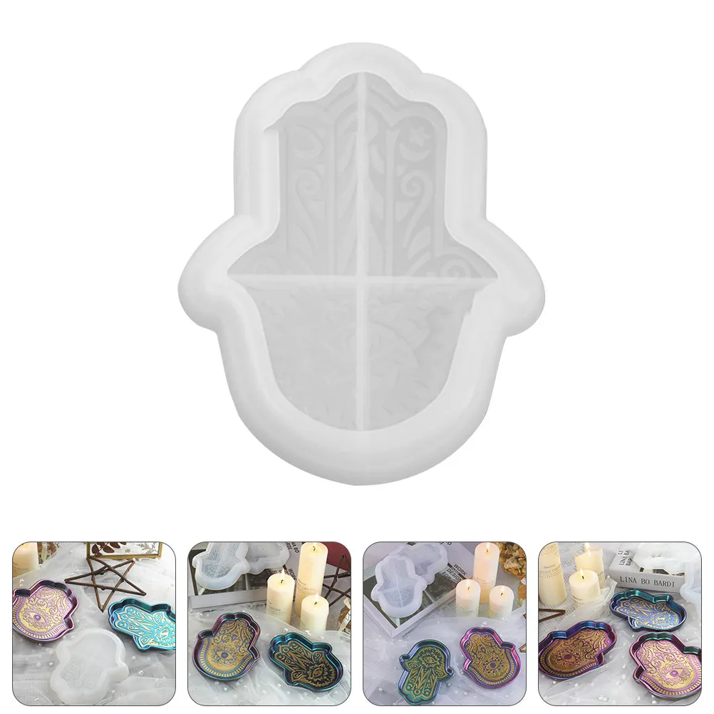 

Exquisite Silicone Resin Hand Mold for Epoxy Dish Craft DIY Plate Making Flexible Easy Clean Decorative Storage Dish Mold