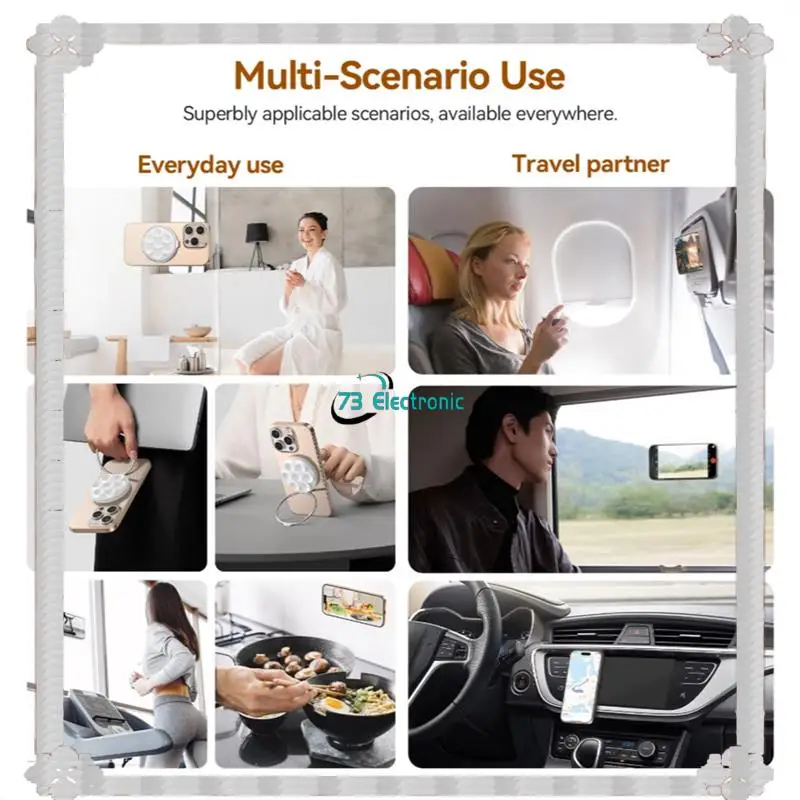 24-Hour Delivery Magnetic Suction Cup Mirror Phone Grip Stand Hands-Free Shower Holder Multifunctional Design For Iphone Android