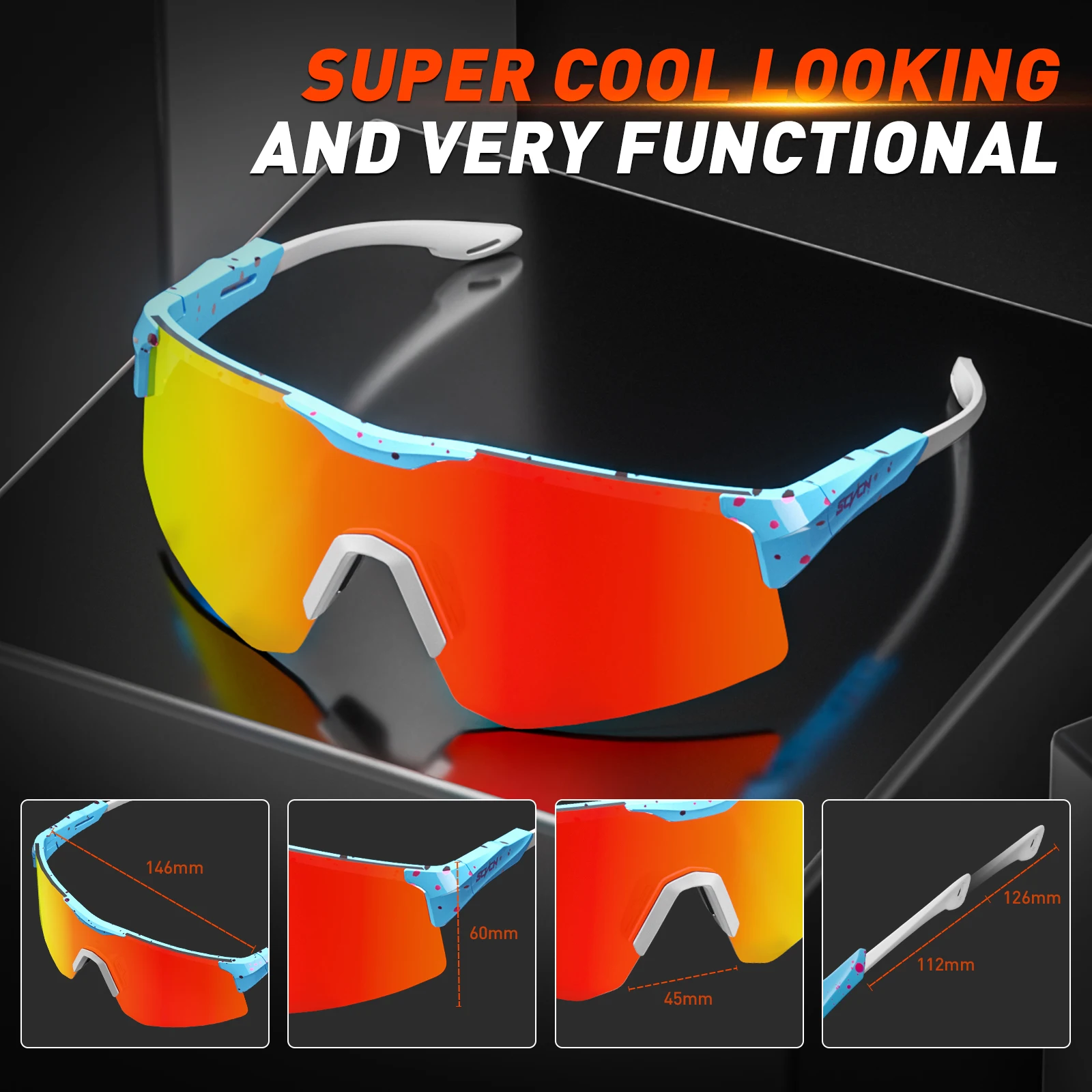 SCVCN بيع النظارات الشمسية المستقطبة UV400 حماية النظارات الرياضية المشي لمسافات طويلة القيادة نظارات الرجال النساء في الهواء الطلق الدراجة الجبلية ركوب الدراجات الزجاج