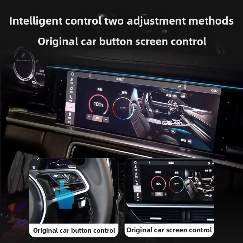 Ambient light for Porsche Cayenne 958.1 958.2 2010 2011 2012 2013 2014 2015 2016 2017-2025 Inter Door 64-70Color Atmosphere Lamp
