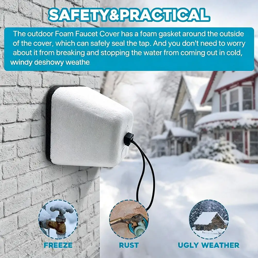 Foam Faucet Freeze Protector Outdoor Winter Tap Cover for Anti-Freeze Pipe Insulation Tool