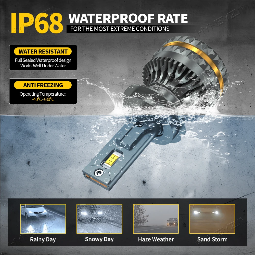 9000000LM H7 캔버스 LED 헤드라이트 전구 4800W H4 H11 H1 9005... - 4