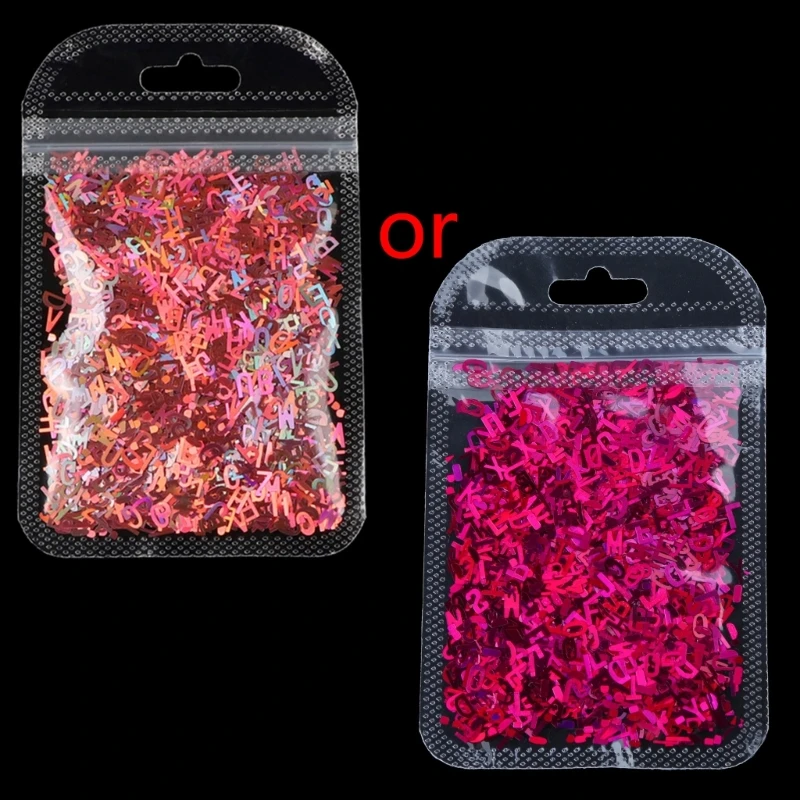 R3MC for Sparkle English Letters Glitter Sequins for DIY Crystal UV Epoxy Resin Mold Fillings 3D  Nail Art Decorat