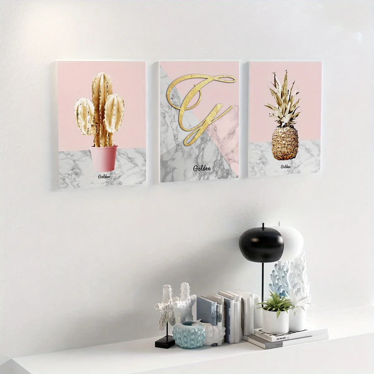 3pcs Modern Bohemian Art Deco Christmas  Canvas Posters - Hand-Painted Horizontal  Suitable for All Seasons, / Hook Installat