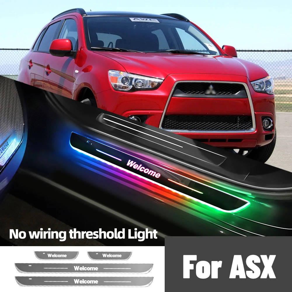 

For Mitsubishi ASX 2010-2022 2017 2019 2020 Car Door Sill Light Customized Logo LED Welcome Threshold Pedal Lamp Accessories