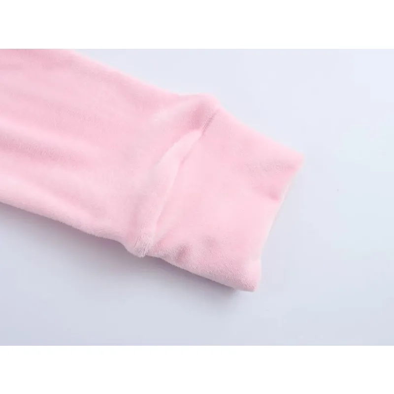 Rosa conjunto mulher duas peças casual elegante doce vintage manga longa hoodies define outono mulher conjuntos y2k conjunto de roupa