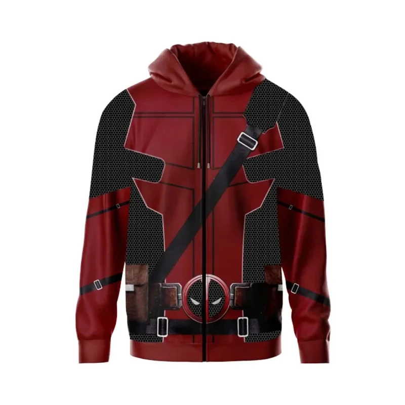 Deadpool Wolverine Superhero Cosplay Hoodie Pullover Casual Spring and Autumn Jacket Oversize Tops Sweatshirts for Women Men hf5 view 2