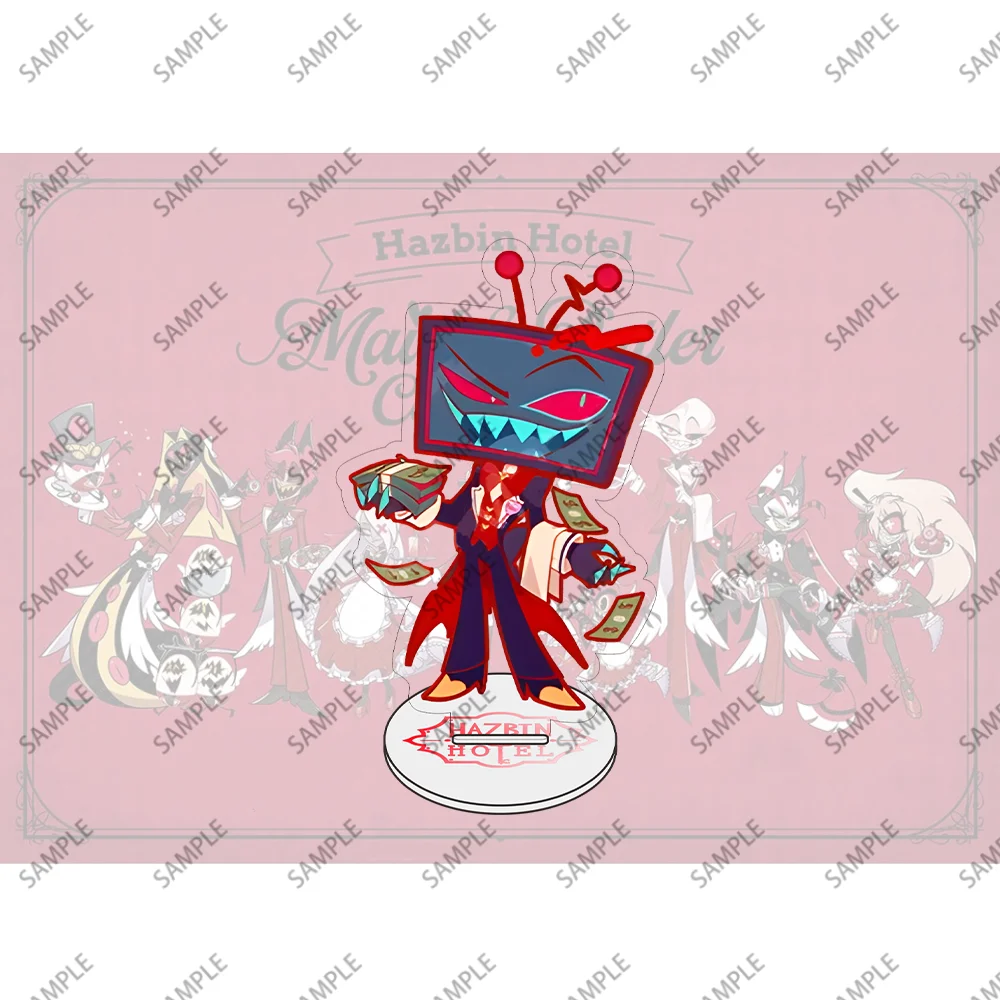 حامل أكريليك من Hazbin Hotel Alastor مقاس 10 سم - ديكور مكتب لطيف مثالي لعرض المنزل والمكتب في عيد الميلاد