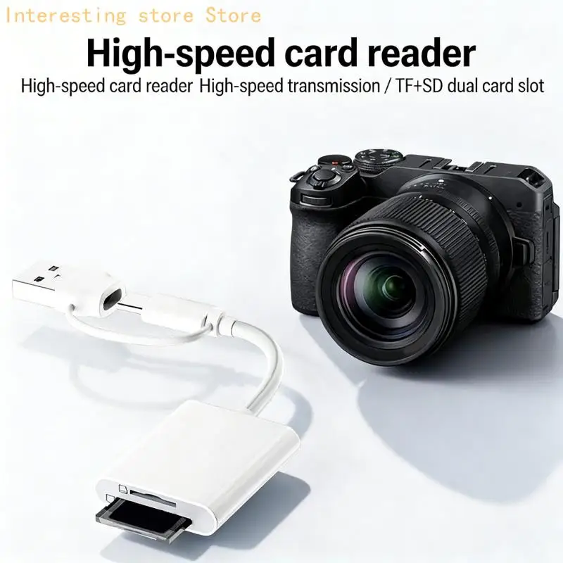 2 in 1 USB Type C Multifunctional Card Reader USB Memory Card Reader Converter 55KC