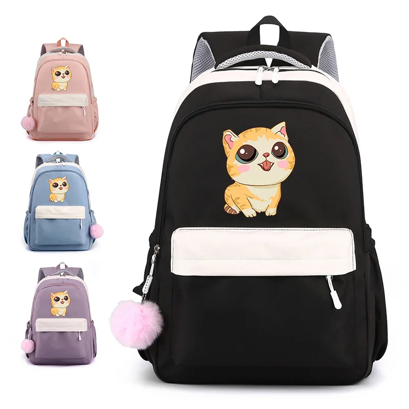 

Cute Cartoon Cat Harajuku Backpack New Teenagers Casual Cute Backpack High Quality Backpack School School Bag Cartoon Backpacks