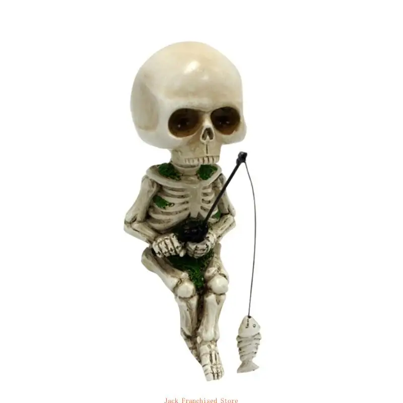 

Skull Figurines Sculpture Home Decorations Craft Halloween Gift Landscape Home Decors Miniature Garden Ornaments