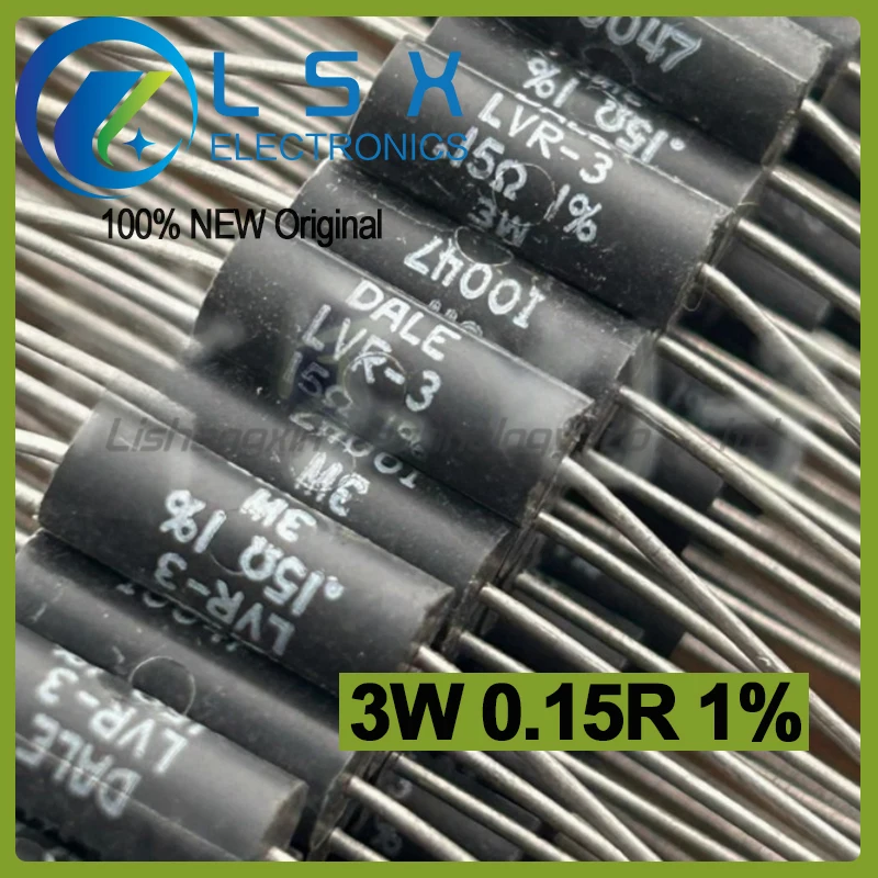 

5pcs 3W 0.15R 1% VISHAY-DALE Copper Foot Non-Magnetic Wirewound Resistor LVR-3 Non-Inductive