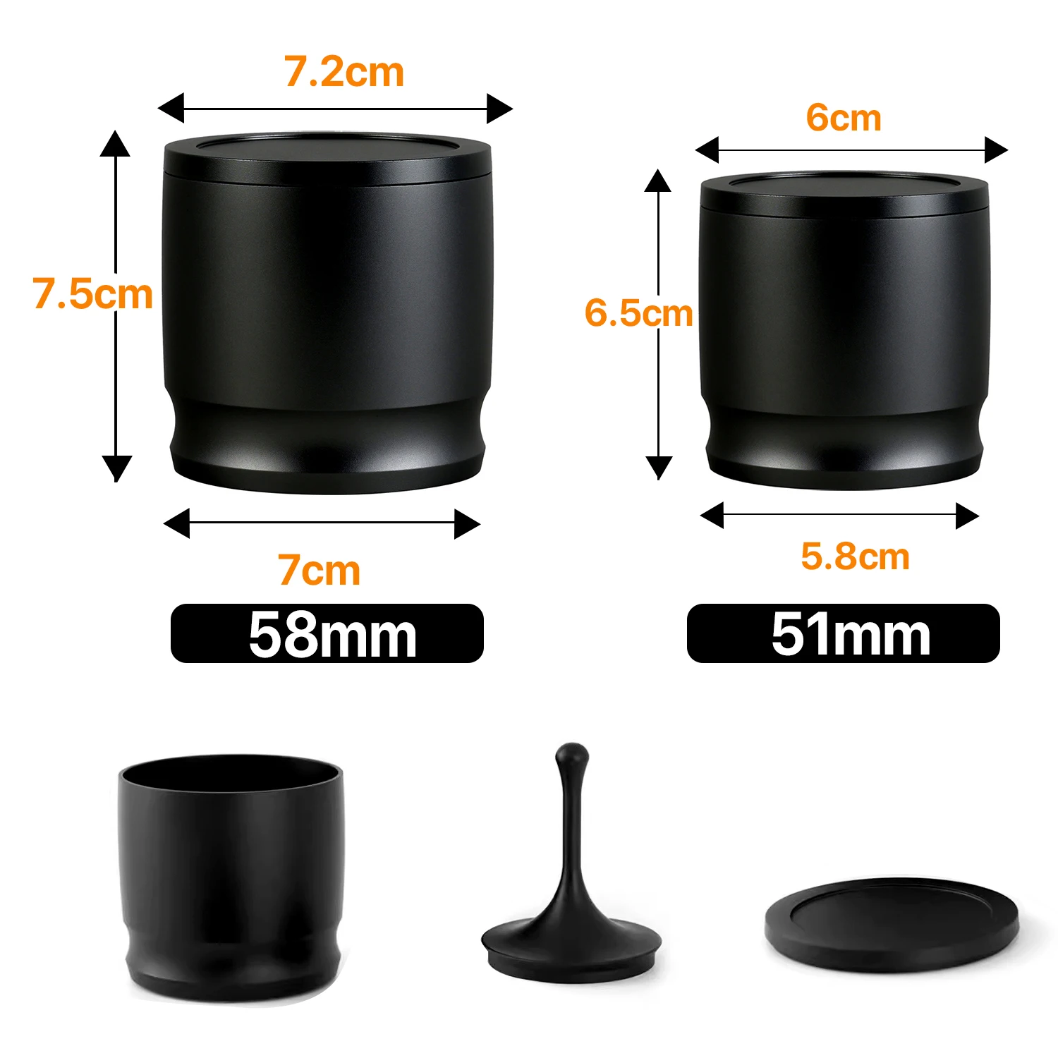 Coffee Dosing Cup 51/58mm Aluminum Alloy Espresso Dosing Funnel Brewing Bowl Portafilter Dosing Ring Coffee Accessories
