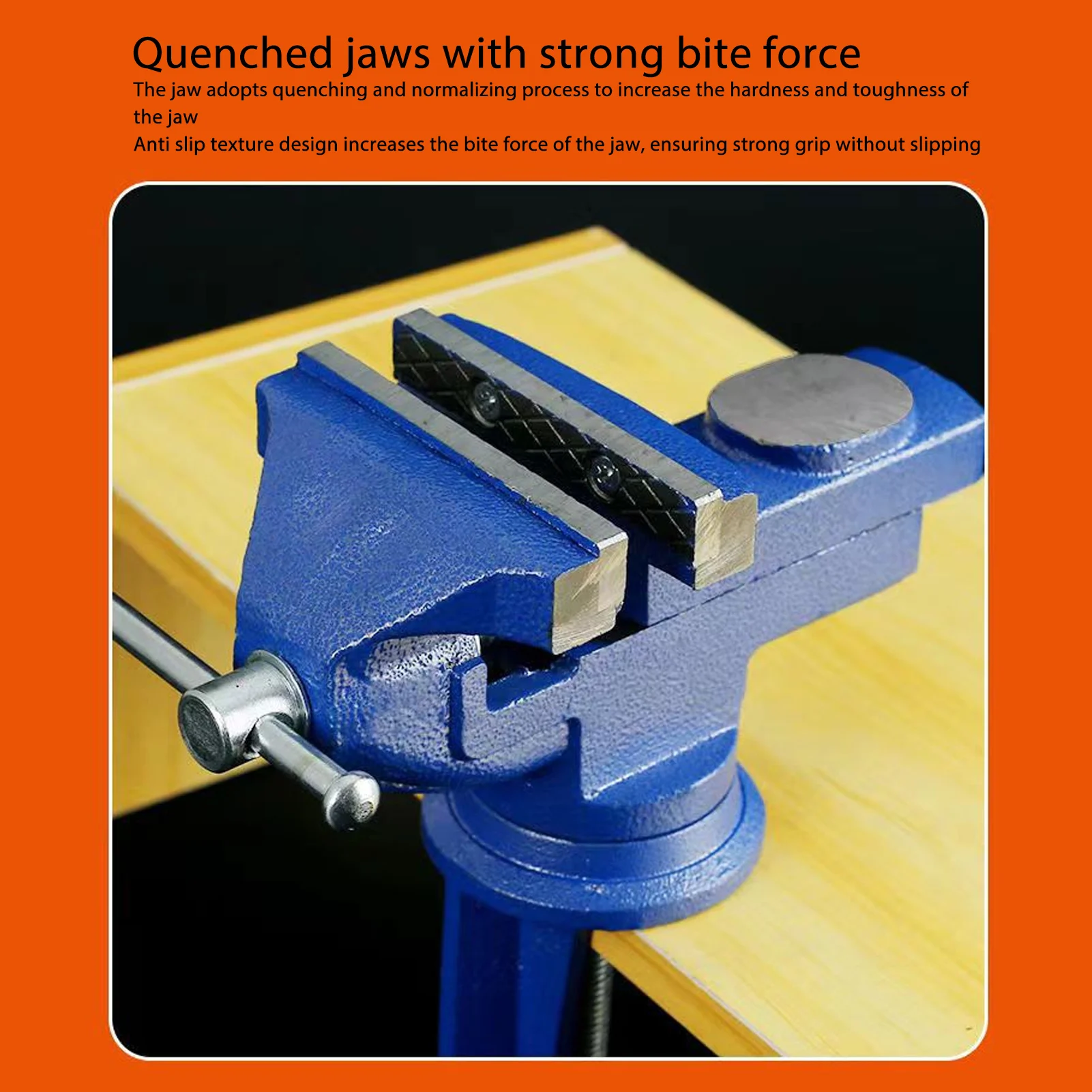 Bench Vise Heavy Duty 50mm Jaw High Hardness 360 Degree Rotation Universal Table Vise Clamp