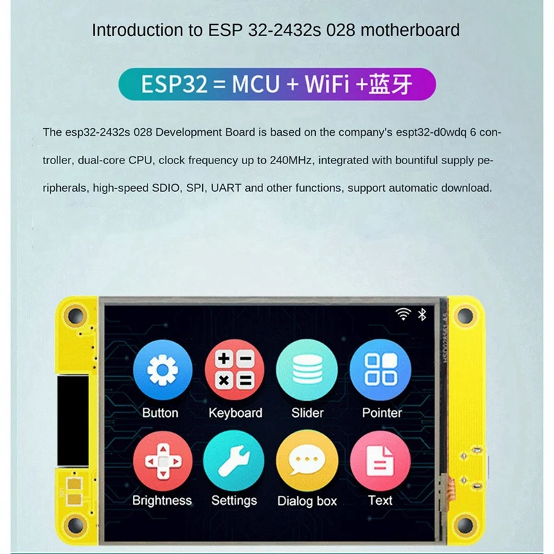 ESP32 Development Board 2.8-Inch 240X320 Smart Display TFT Module Touch Screen LVGL Development Module Wifi Bluetooth