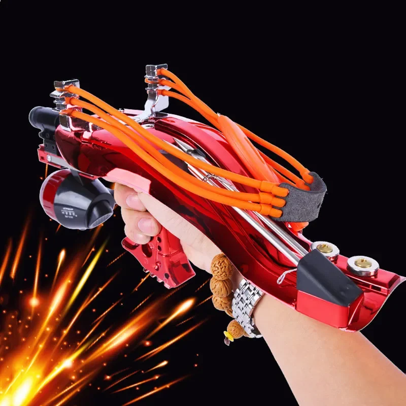 

Powerful Catapult Full Set Fishing Laser Slingshot With Arrow Rest super strong Slingshot Hunting Shooting Crossbow High Quality