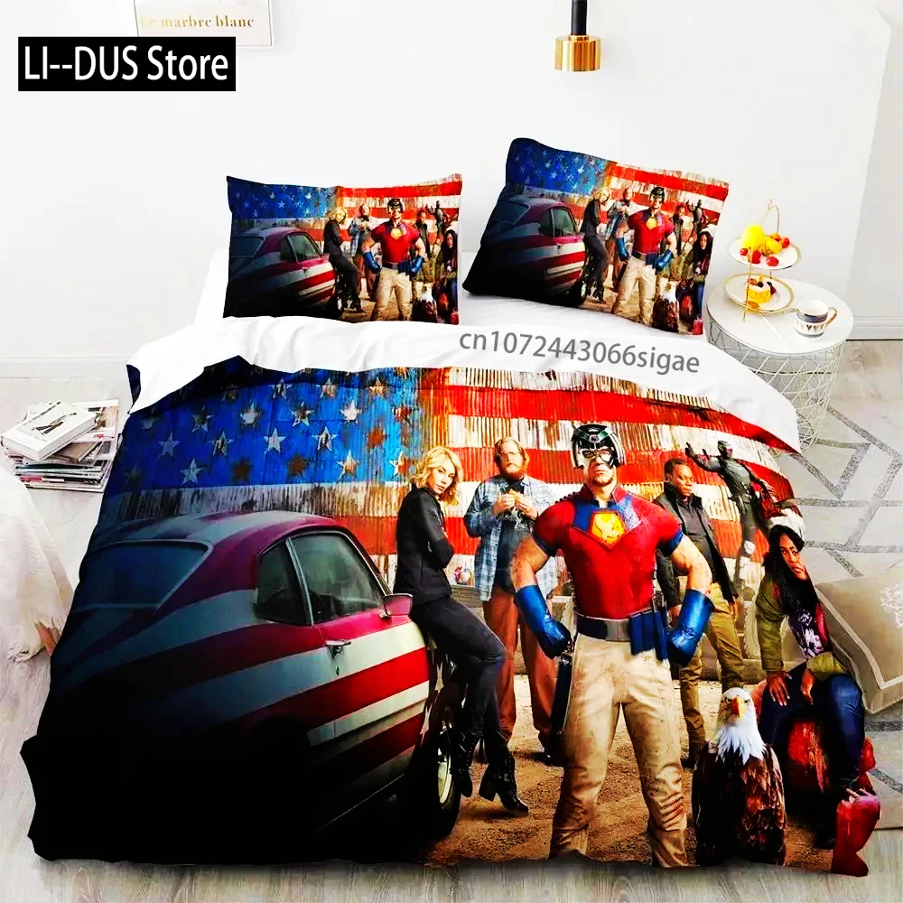 

3D Print Peacemaker Bedding Set Duvet Cover Bed Set Quilt Cover Pillowcase Comforter King Queen Size Boys Adult Bedding Set