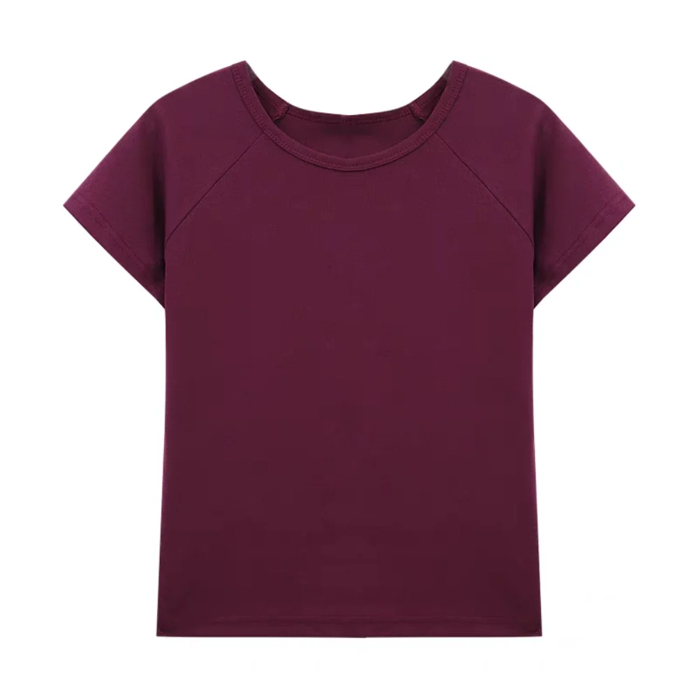

Fashion Solid Color Short Sleeve T-shirt Chic Sweet Y2K Crop Top Slim Fit Korean Style Tees Shirts Women Streetwear