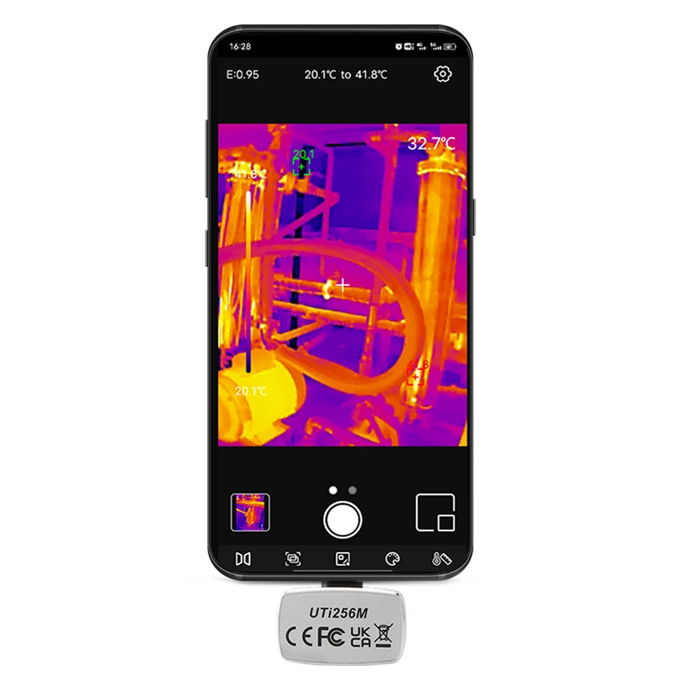 UNI-T Thermal Camera Android & IOS Phone Infrared Thermal Imager For Smartphone 120*90,256×192 Pixels Thermographic Camera