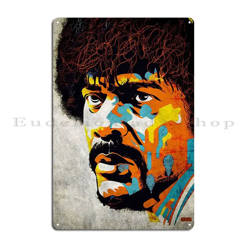 Jules Winnfield Metal Plaque Cinema Wall Mural Character Decoration Mural Tin Sign Poster