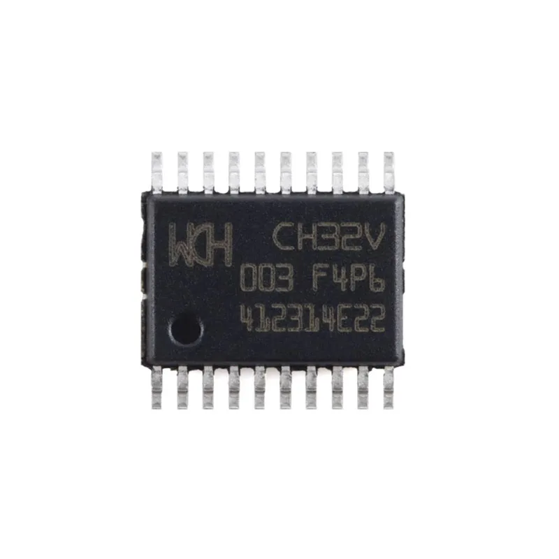 10-100PCS CH32V003F4P6 TSSOP20 CH32 V003F4P6 CH32V003 F4P6 48MHz Industrial Grade 32-bit General-purpose RISC-V MCU New Original