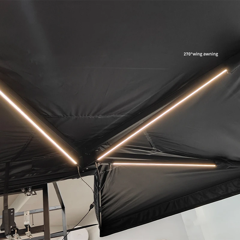 Toldo do telhado luz de diodo emissor de luz autônoma de 270 graus