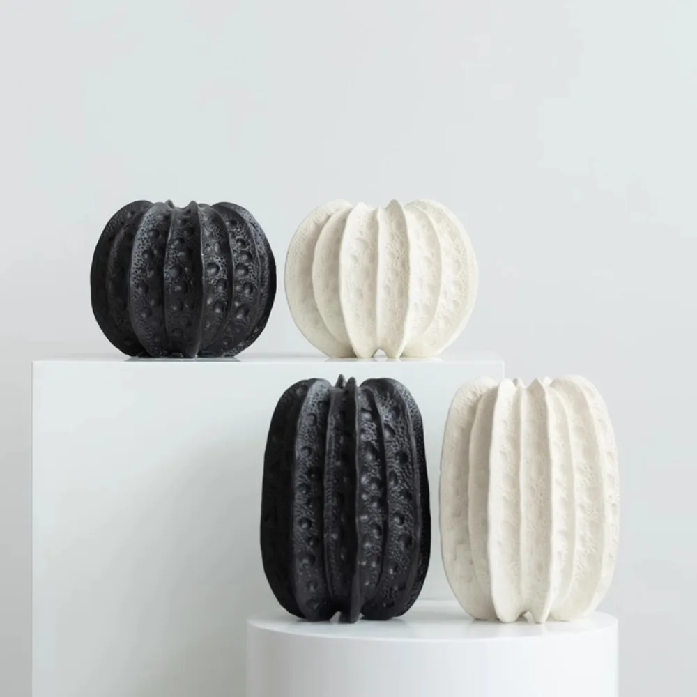 

Nordic Ins Pumpkin Shape Ceramic Vase Ornament Living Room Dining Table Flower Arrangement Container Home Decoration Accessories