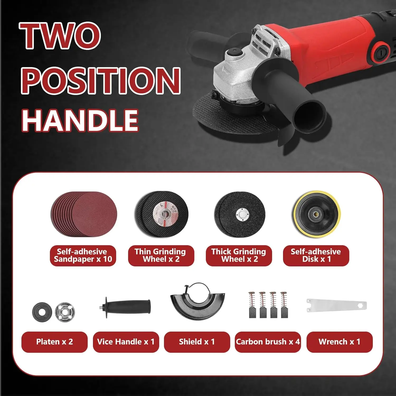 125 ミリメートルアングルグラインダーダイヤモンド電動切断グラインダー 220V 1300 ワット 6 速度電動 DIY 研削切断研磨電動工具