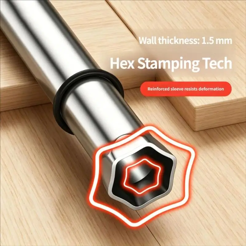 Steel Installation Leveling Sleeve, 6.38 In Ceiling Framing Adjustment Tool with Extended Body for Service Work and Repair