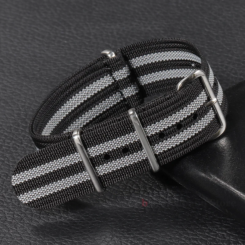 Premium Quality Ribbed Strap For Ballistic Fabric Watch straps Replacement Watchband 20mm 22mm Nylon Watch Band Accessories