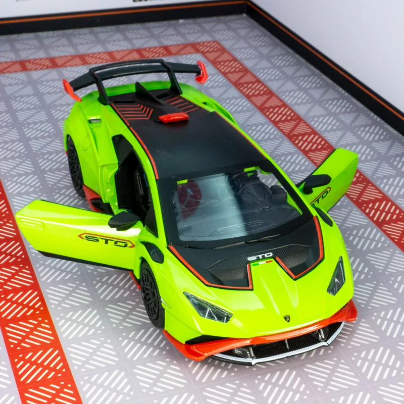 

CCA 1:32 Lamborghini STO модель автомобиля из сплава, коллекция украшений, супер-беговые акустооптические детские игрушки, дверь, можно открыть