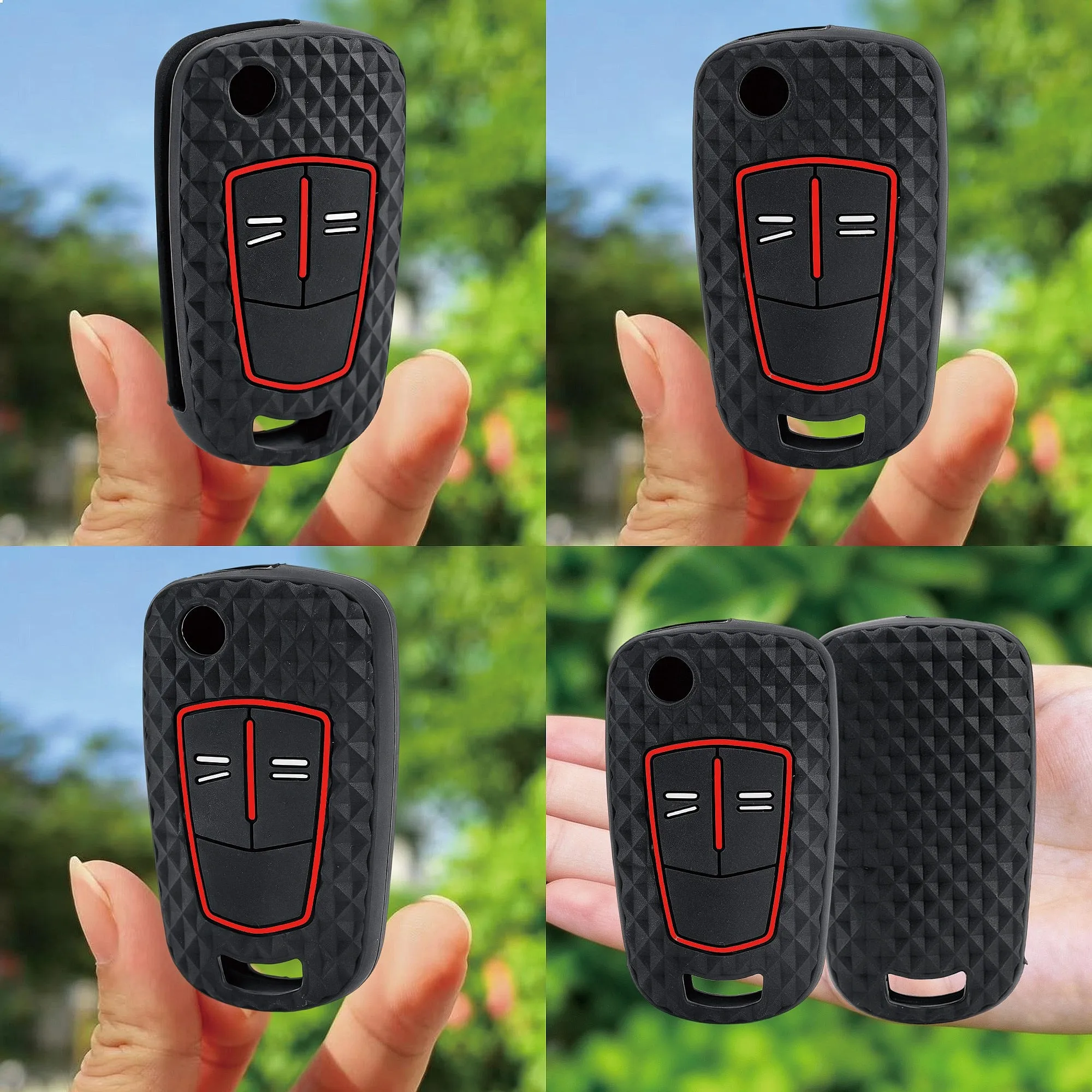 Silicone Car Remote Key Case Cover Shell Fob for Opel Vauxhall Astra H Corsa D Vectra C Zafira 2BNT