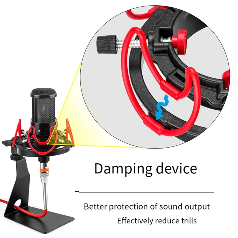 Universal Microphone Shock Mount Adjustable Microphone Stand For All Microphones Size At 18Mm-57Mm