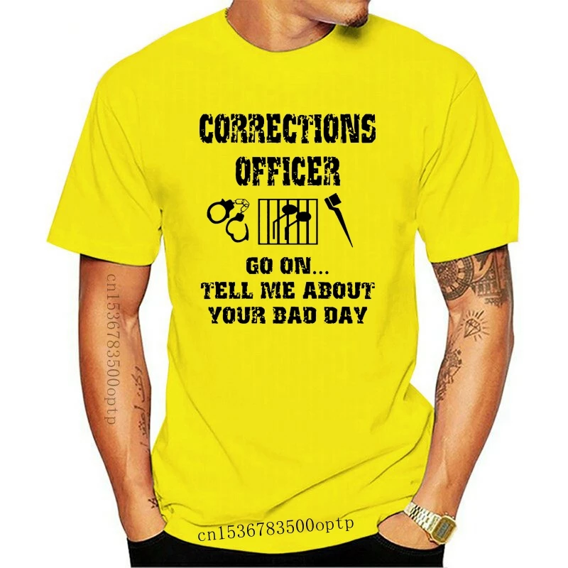 Corrections Officer Prison Jail Guard Correctional Law Shirt Men Slim Short Sleeve Shirt Custom Men Fun Shirt