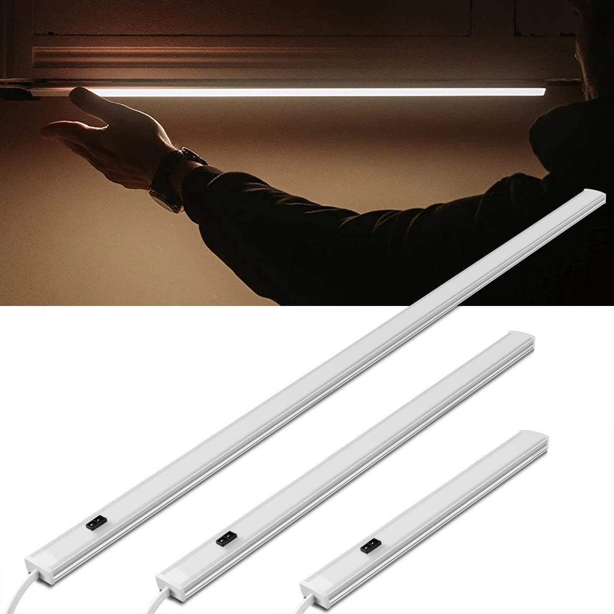 LED Lighting Indoor Kitchen Lamp USB Bar Light Closet Kitchen Sensor Lights Rigid Strip Hand Sweeping Control Bedroom Bathromm