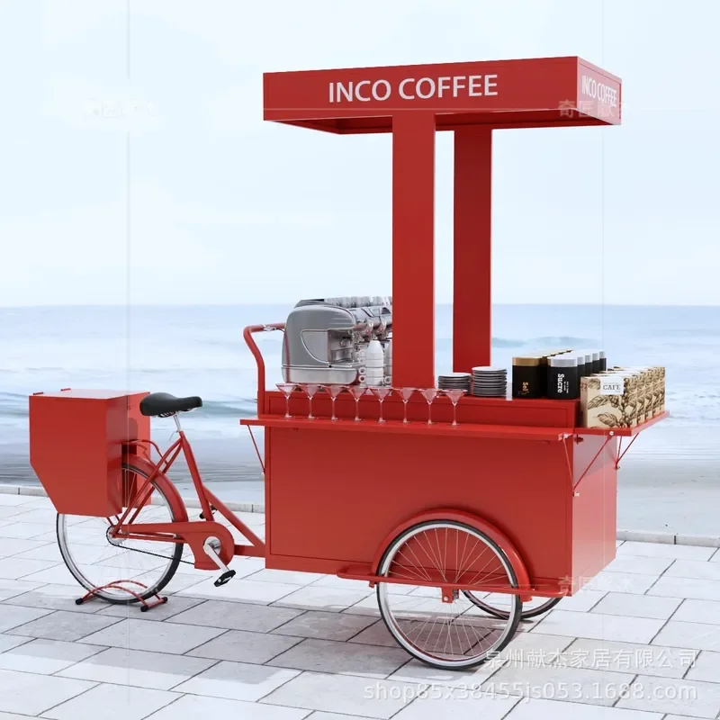 Creative Reverse Riding Donkey Self Propelled Tricycle Outdoor Stall Night Market Display Promotion Parade Float Activity