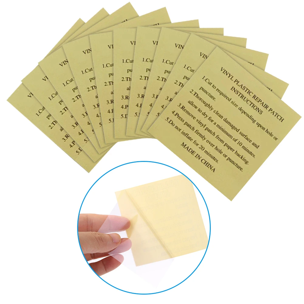10pcs Pool Repair Patch Waterproof Self-Adhesive Pool Liner Repairing Stickers