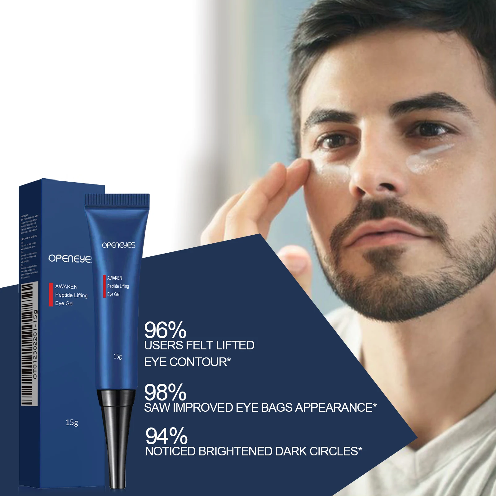 

Retinol Under Eye Cream for Men Dark Circles Puffiness Remove Wrinkle Repair Fight Fine Lines Moisturizer Anti-Aging Eye Cream
