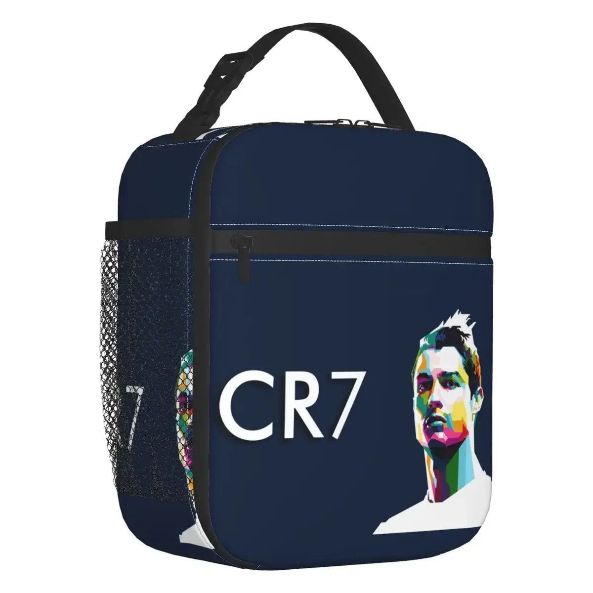 Custom CR7 Ronaldos Football Lunch Bag Men Women Cooler Warm Insulated Lunch Box for Adult Office lunch box bag