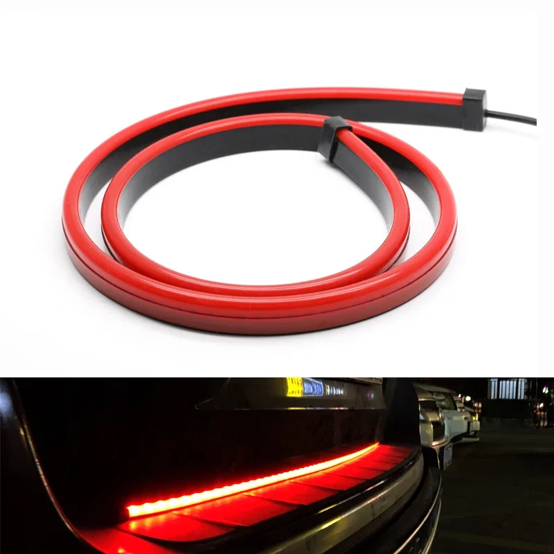 

Univerisal 90CM 100CM LED High Mount Stop Brake Light Single/Multiple Mode Car Turn Signal Running Light Auto Flexible Strips