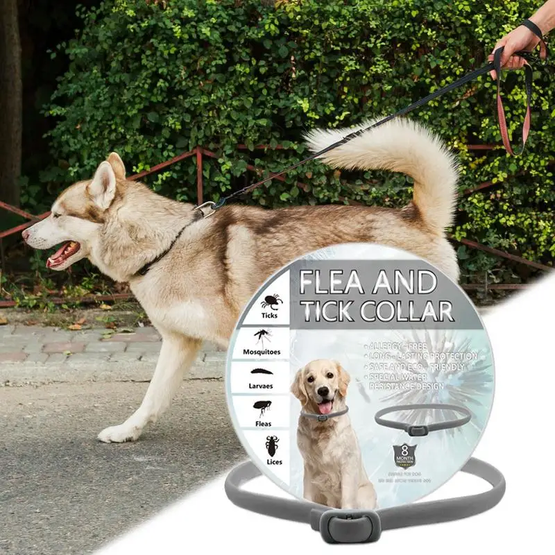 Dog Tick Collar Cat Tick Prevention Collar Gentle Natural Neck Ring Adjustable Design For Home Outdoor Travel Pet Kittens Cat