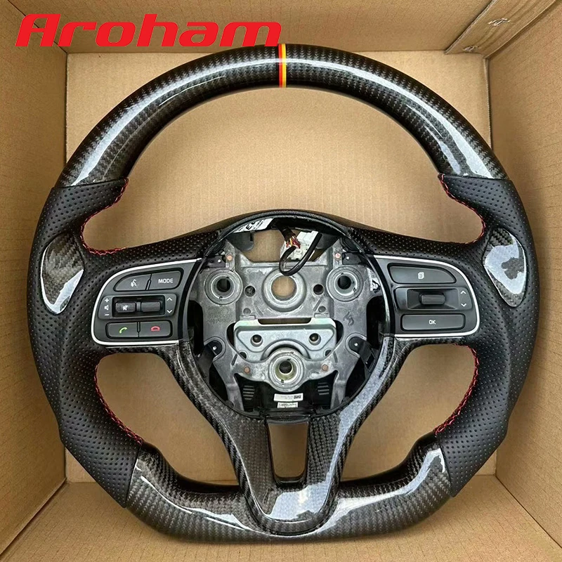 Aroham Customized Carbon Fiber Race Steering Wheel For Kia K5 2016 2017 Sportage 4 KX5 2016 2017