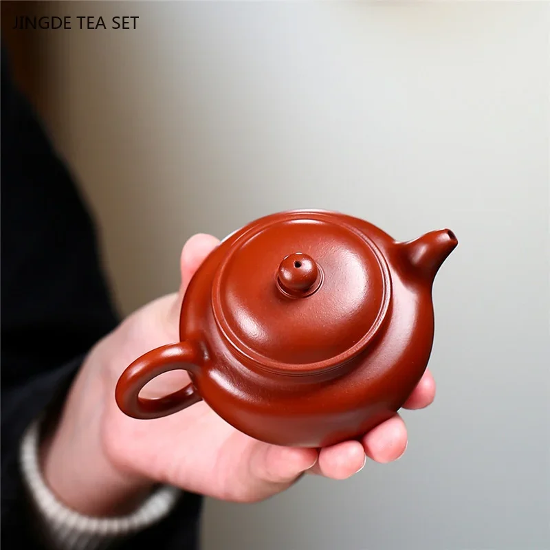 

120ml Chinese Yixing Purple Clay Teapot Tradition Raw Ore Dahongpao Tea Pot Customized Filter Beauty Kettle Home Zisha Tea Maker