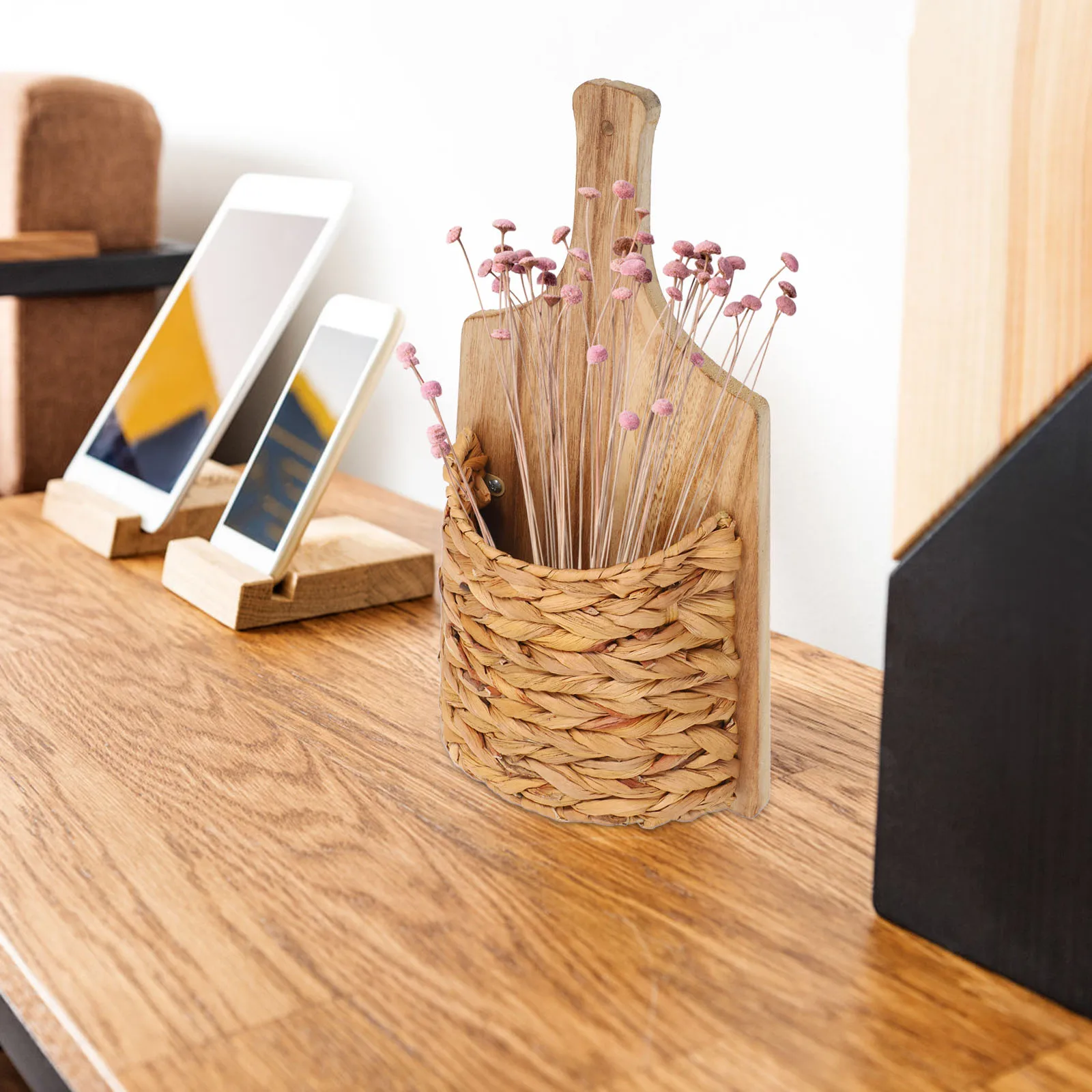 

Rattan Wall Basket Woven Storage Baskets Wire Fruit Large H made Bathroom Hanging Plant Pot Decorative Utensil Holder