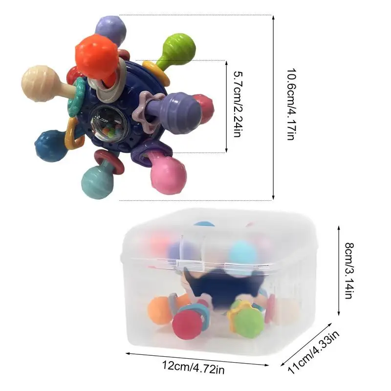 Baby Spielzeug Ausbildung Grip Material Baby Beißring Baby Rasseln Ball Kinder Pädagogisches Spielzeug Gen Ball Neugeborenen Sensorischen Rassel Spielzeug