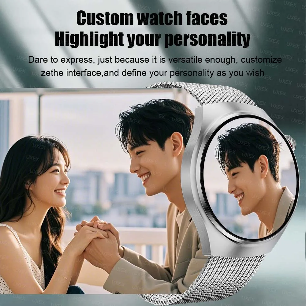 الأعمال Smartwatch ساعة رجل 1.52 HD مكالمة لاسلكية الصحة المقتفي مخصص صور صوت مساعد هدية الكريسماس الساعات التجارة