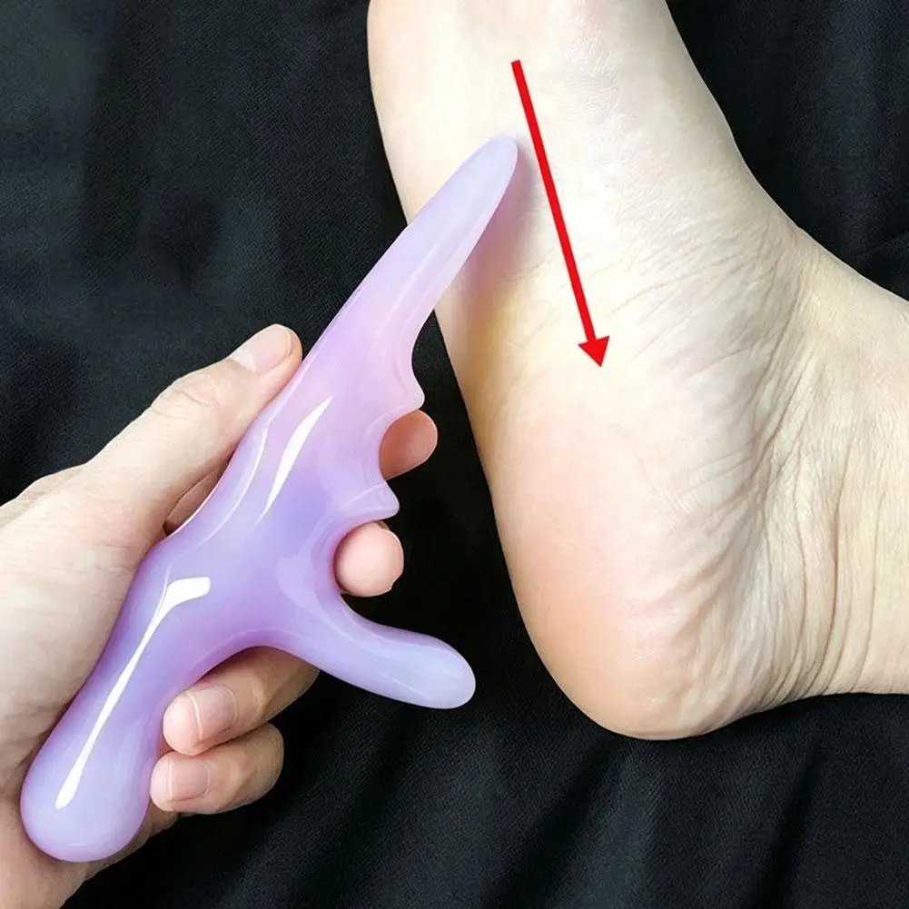 Foot Massage Tool Resin Triangle Gua Sha Stick Reflexology Massager Acupoint Press Wand Portable Manual Massage Roller For Feet